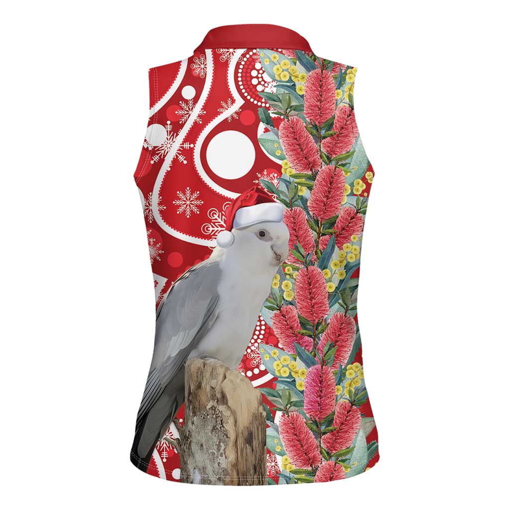 Blue Galah Mutation Christmas Australia Women Sleeveless Polo Shirt Falalalala Galalah Bottlebrush Red Aboriginal Art - Aussie Hoodie