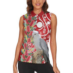 Blue Galah Mutation Christmas Australia Women Sleeveless Polo Shirt Falalalala Galalah Bottlebrush Red Aboriginal Art - Aussie Hoodie