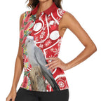 Blue Galah Mutation Christmas Australia Women Sleeveless Polo Shirt Falalalala Galalah Bottlebrush Red Aboriginal Art - Aussie Hoodie