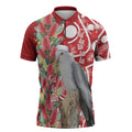 Blue Galah Mutation Christmas Australia Zipper Polo Shirt Falalalala Galalah Bottlebrush Red Aboriginal Art - Aussie Hoodie