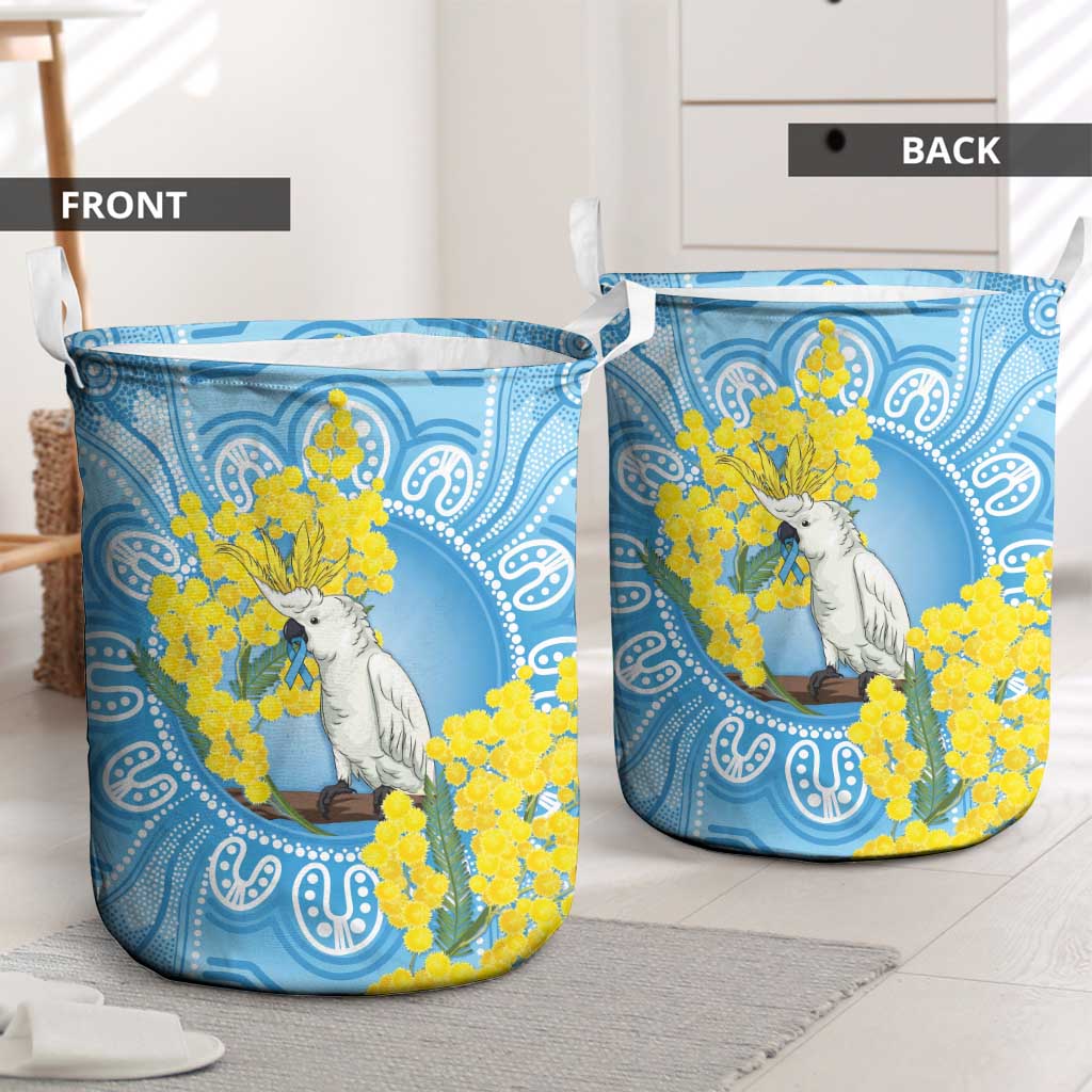 World Diabetes Day Australia Laundry Basket Yellow-crested Cockatoo Golden Wattle Aboriginal - Aussie Hoodie