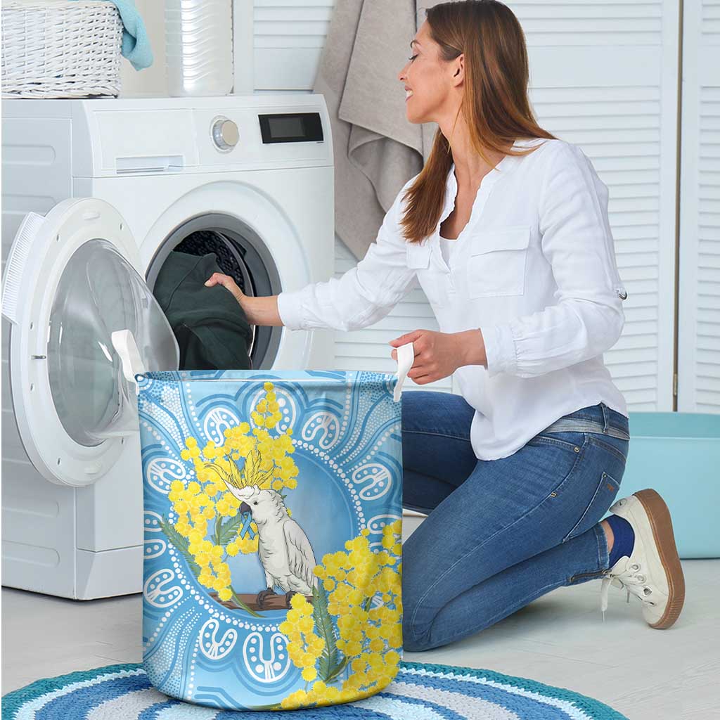 World Diabetes Day Australia Laundry Basket Yellow-crested Cockatoo Golden Wattle Aboriginal - Aussie Hoodie