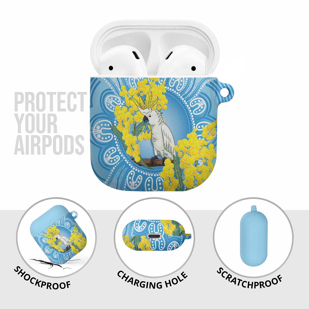 World Diabetes Day Australia AirPods Case Yellow-crested Cockatoo Golden Wattle Aboriginal - Aussie Hoodie