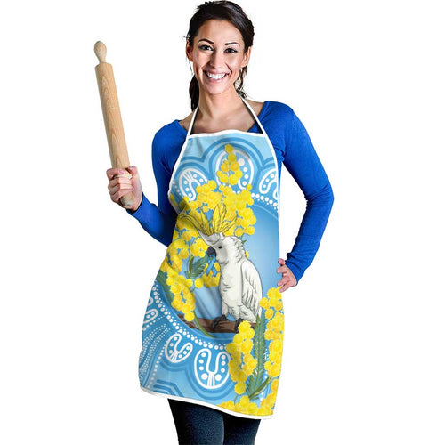 World Diabetes Day Australia Apron Yellow-crested Cockatoo Golden Wattle Aboriginal - Aussie Hoodie