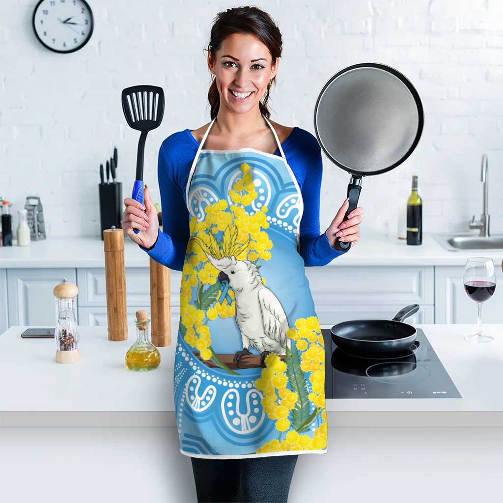 World Diabetes Day Australia Apron Yellow-crested Cockatoo Golden Wattle Aboriginal - Aussie Hoodie