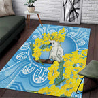 World Diabetes Day Australia Area Rug Yellow-crested Cockatoo Golden Wattle Aboriginal - Aussie Hoodie
