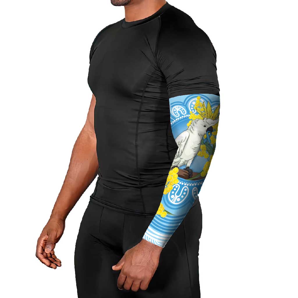 World Diabetes Day Australia Arm Sleeves Yellow-crested Cockatoo Golden Wattle Aboriginal - Aussie Hoodie