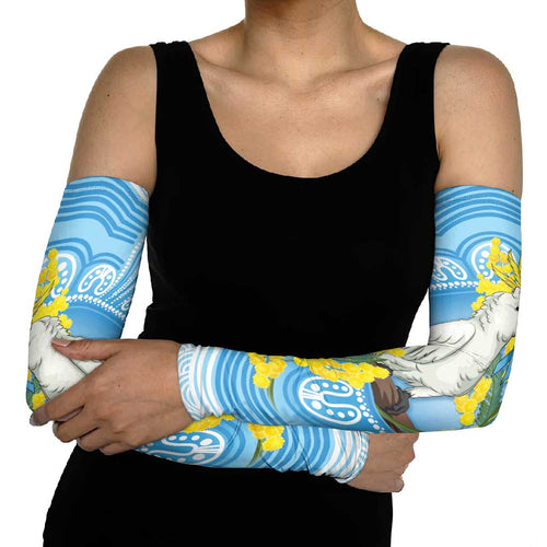 World Diabetes Day Australia Arm Sleeves Yellow-crested Cockatoo Golden Wattle Aboriginal - Aussie Hoodie