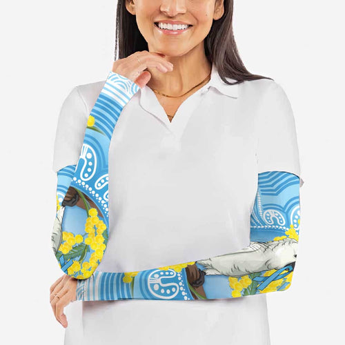 World Diabetes Day Australia Arm Sleeves Yellow-crested Cockatoo Golden Wattle Aboriginal - Aussie Hoodie
