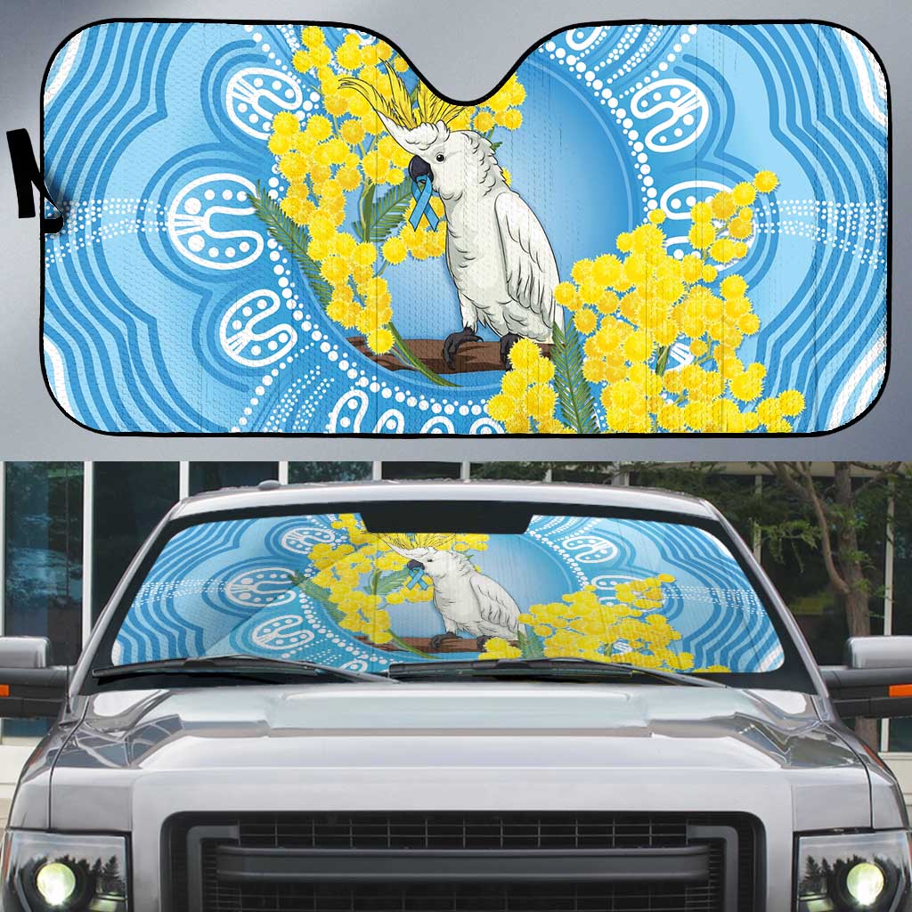 World Diabetes Day Australia Auto Sun Shade Yellow-crested Cockatoo Golden Wattle Aboriginal - Aussie Hoodie