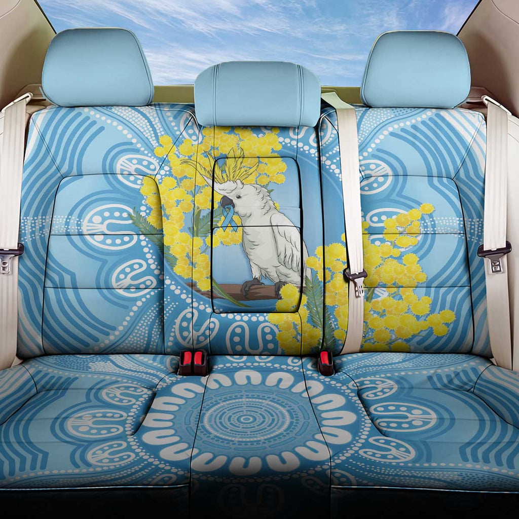 World Diabetes Day Australia Back Car Seat Cover Yellow-crested Cockatoo Golden Wattle Aboriginal - Aussie Hoodie