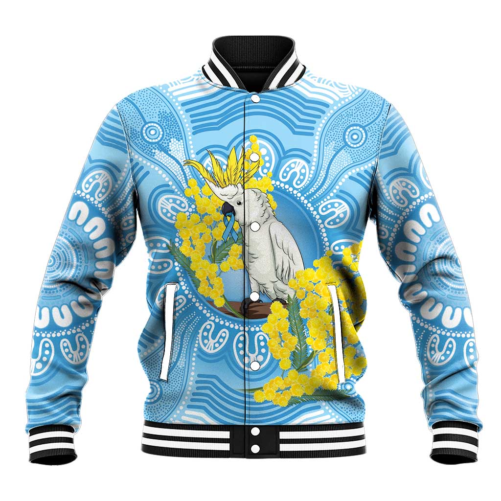 World Diabetes Day Australia Baseball Jacket Yellow-crested Cockatoo Golden Wattle Aboriginal - Aussie Hoodie
