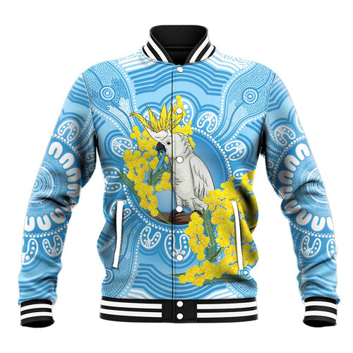 World Diabetes Day Australia Baseball Jacket Yellow-crested Cockatoo Golden Wattle Aboriginal - Aussie Hoodie