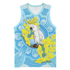 World Diabetes Day Australia Basketball Jersey Yellow-crested Cockatoo Golden Wattle Aboriginal - Aussie Hoodie