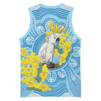 World Diabetes Day Australia Basketball Jersey Yellow-crested Cockatoo Golden Wattle Aboriginal - Aussie Hoodie