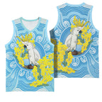 World Diabetes Day Australia Basketball Jersey Yellow-crested Cockatoo Golden Wattle Aboriginal - Aussie Hoodie