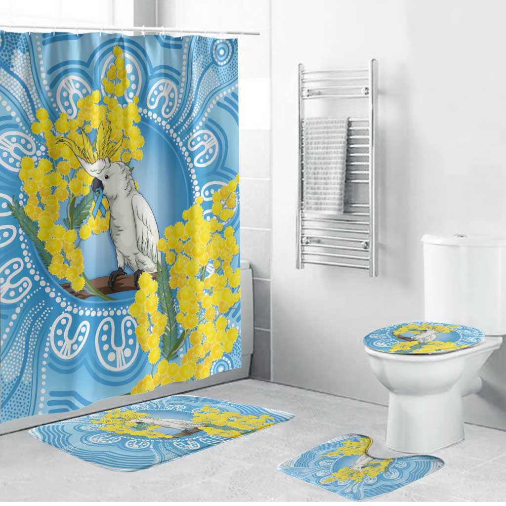 World Diabetes Day Australia Bathroom Set Yellow-crested Cockatoo Golden Wattle Aboriginal - Aussie Hoodie