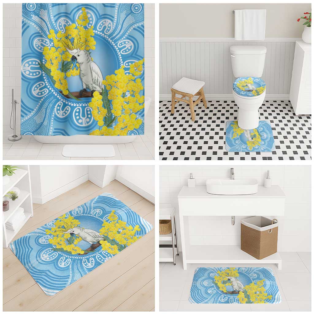 World Diabetes Day Australia Bathroom Set Yellow-crested Cockatoo Golden Wattle Aboriginal - Aussie Hoodie