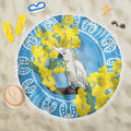 World Diabetes Day Australia Beach Blanket Yellow-crested Cockatoo Golden Wattle Aboriginal - Aussie Hoodie