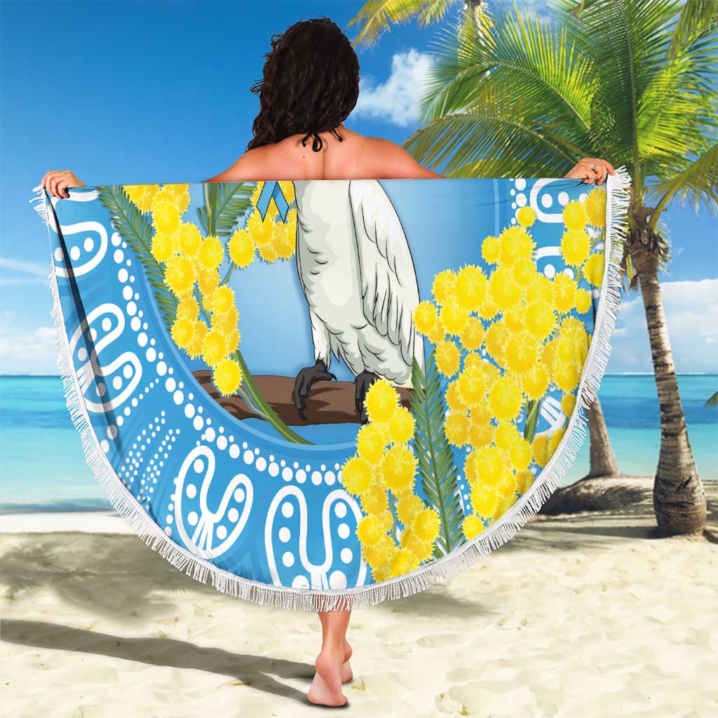 World Diabetes Day Australia Beach Blanket Yellow-crested Cockatoo Golden Wattle Aboriginal - Aussie Hoodie