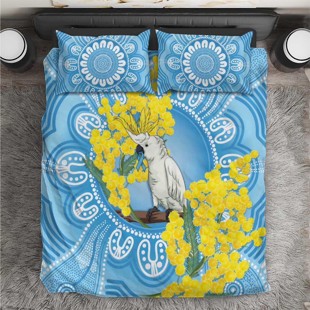 World Diabetes Day Australia Bedding Set Yellow-crested Cockatoo Golden Wattle Aboriginal - Aussie Hoodie