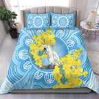 World Diabetes Day Australia Bedding Set Yellow-crested Cockatoo Golden Wattle Aboriginal - Aussie Hoodie