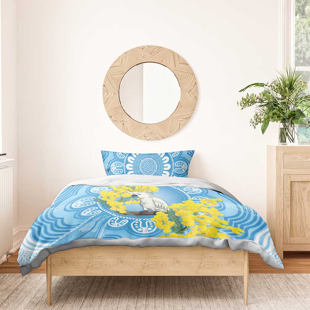 World Diabetes Day Australia Bedding Set Yellow-crested Cockatoo Golden Wattle Aboriginal - Aussie Hoodie