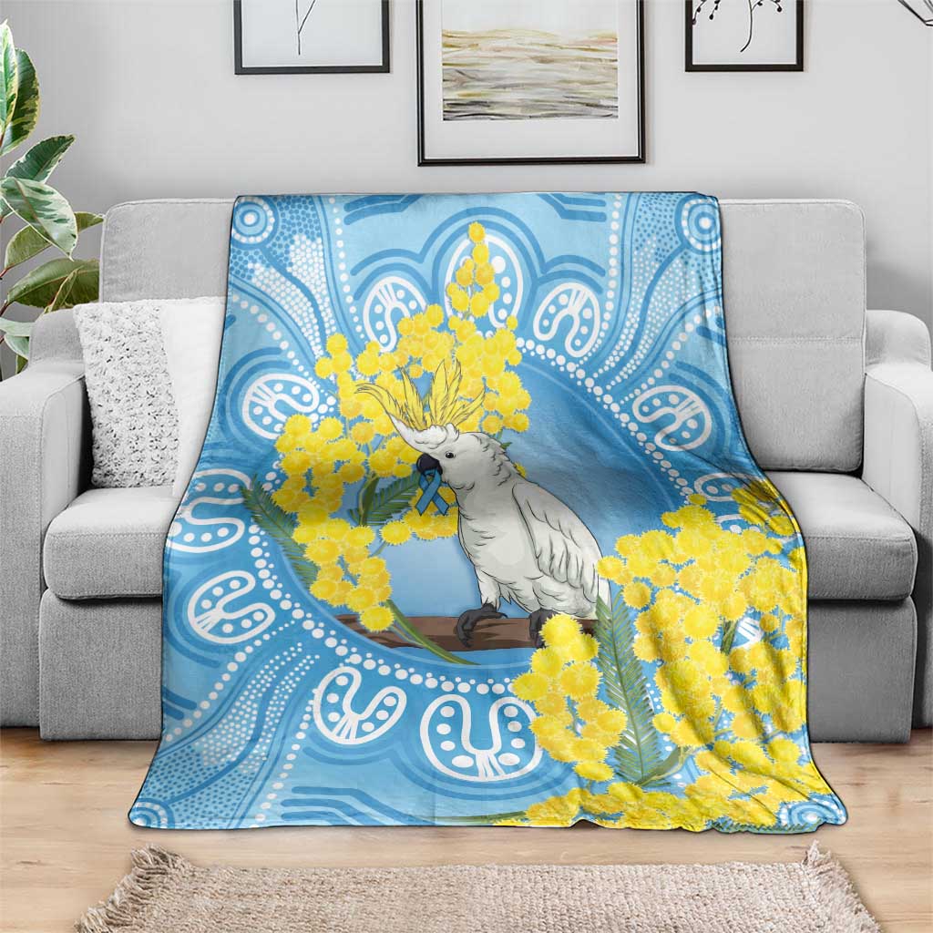World Diabetes Day Australia Blanket Yellow-crested Cockatoo Golden Wattle Aboriginal - Aussie Hoodie