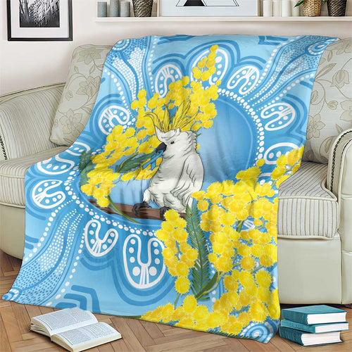 World Diabetes Day Australia Blanket Yellow-crested Cockatoo Golden Wattle Aboriginal - Aussie Hoodie