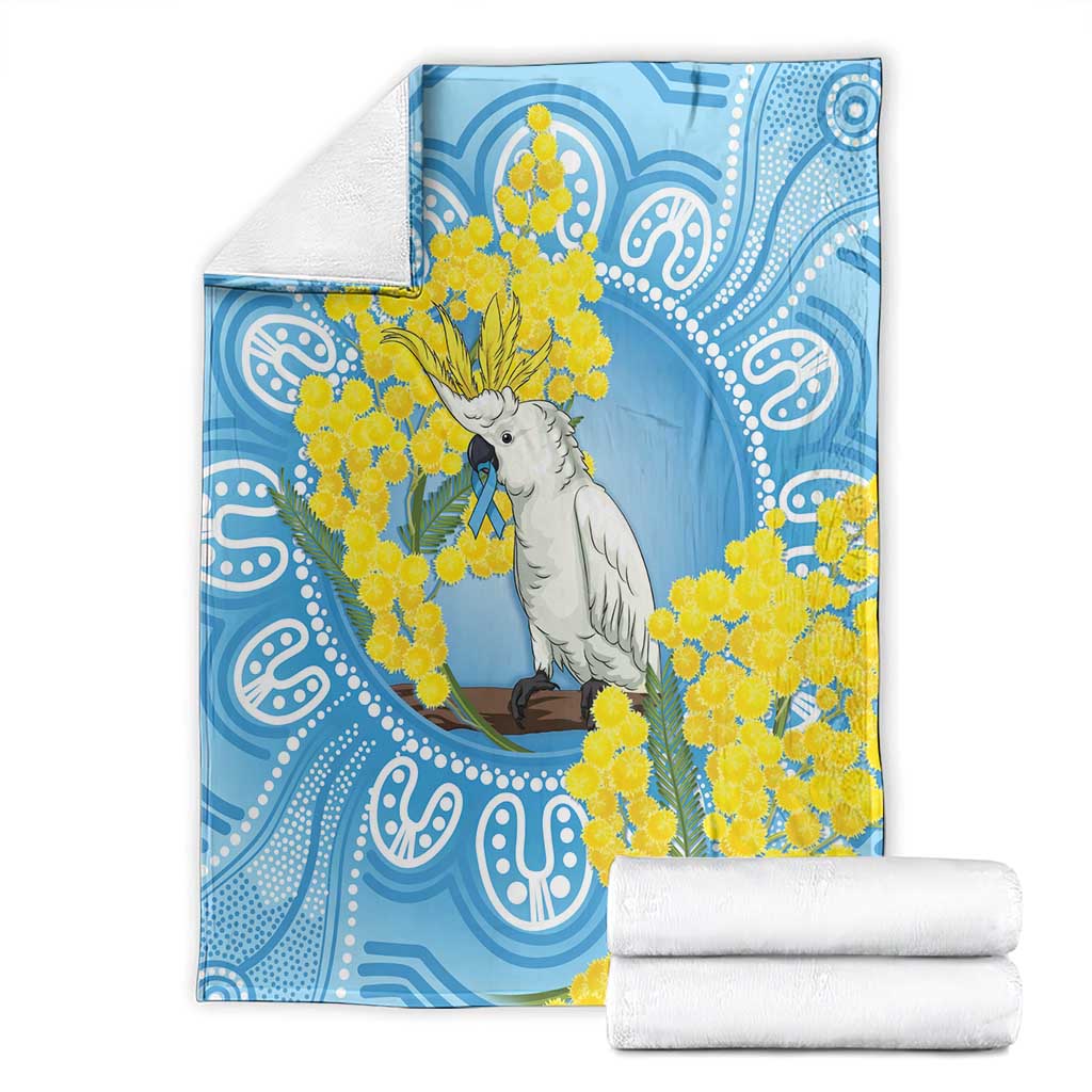World Diabetes Day Australia Blanket Yellow-crested Cockatoo Golden Wattle Aboriginal - Aussie Hoodie