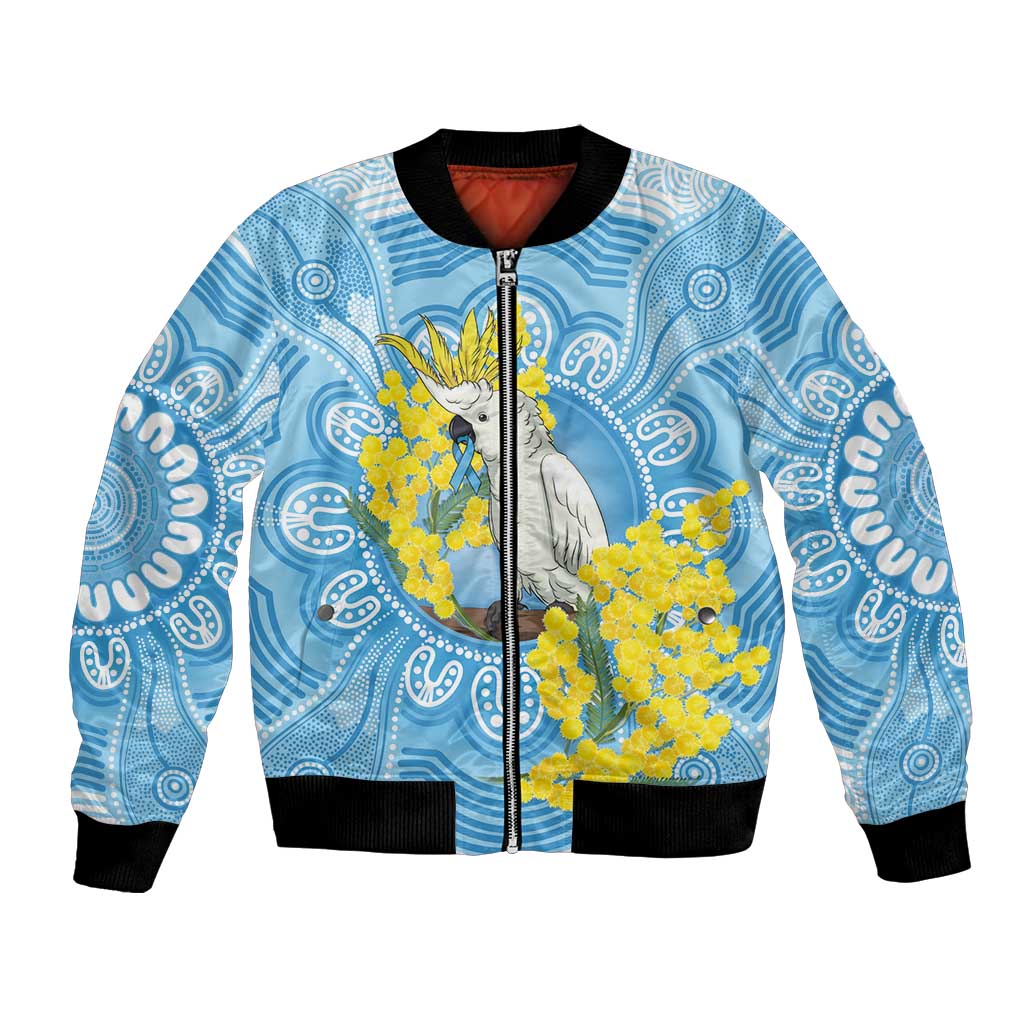 World Diabetes Day Australia Bomber Jacket Yellow-crested Cockatoo Golden Wattle Aboriginal - Aussie Hoodie