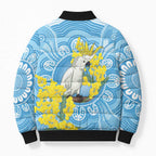 World Diabetes Day Australia Bomber Puffer Jacket Yellow-crested Cockatoo Golden Wattle Aboriginal - Aussie Hoodie