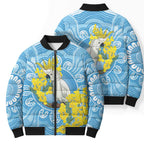 World Diabetes Day Australia Bomber Puffer Jacket Yellow-crested Cockatoo Golden Wattle Aboriginal - Aussie Hoodie