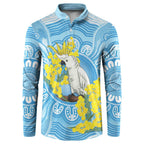 World Diabetes Day Australia Button Sweatshirt Yellow-crested Cockatoo Golden Wattle Aboriginal - Aussie Hoodie