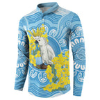 World Diabetes Day Australia Button Sweatshirt Yellow-crested Cockatoo Golden Wattle Aboriginal - Aussie Hoodie