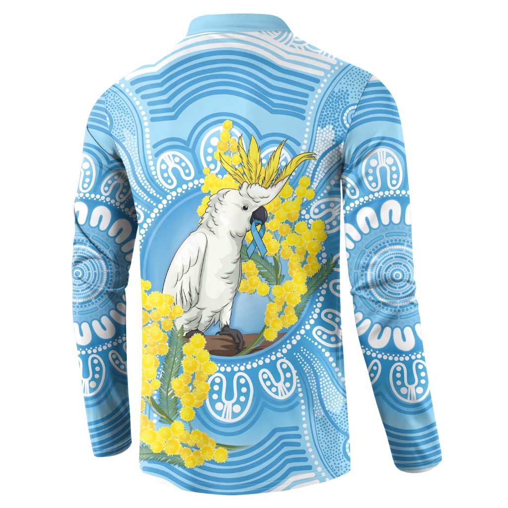 World Diabetes Day Australia Button Sweatshirt Yellow-crested Cockatoo Golden Wattle Aboriginal - Aussie Hoodie