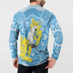 World Diabetes Day Australia Button Sweatshirt Yellow-crested Cockatoo Golden Wattle Aboriginal - Aussie Hoodie