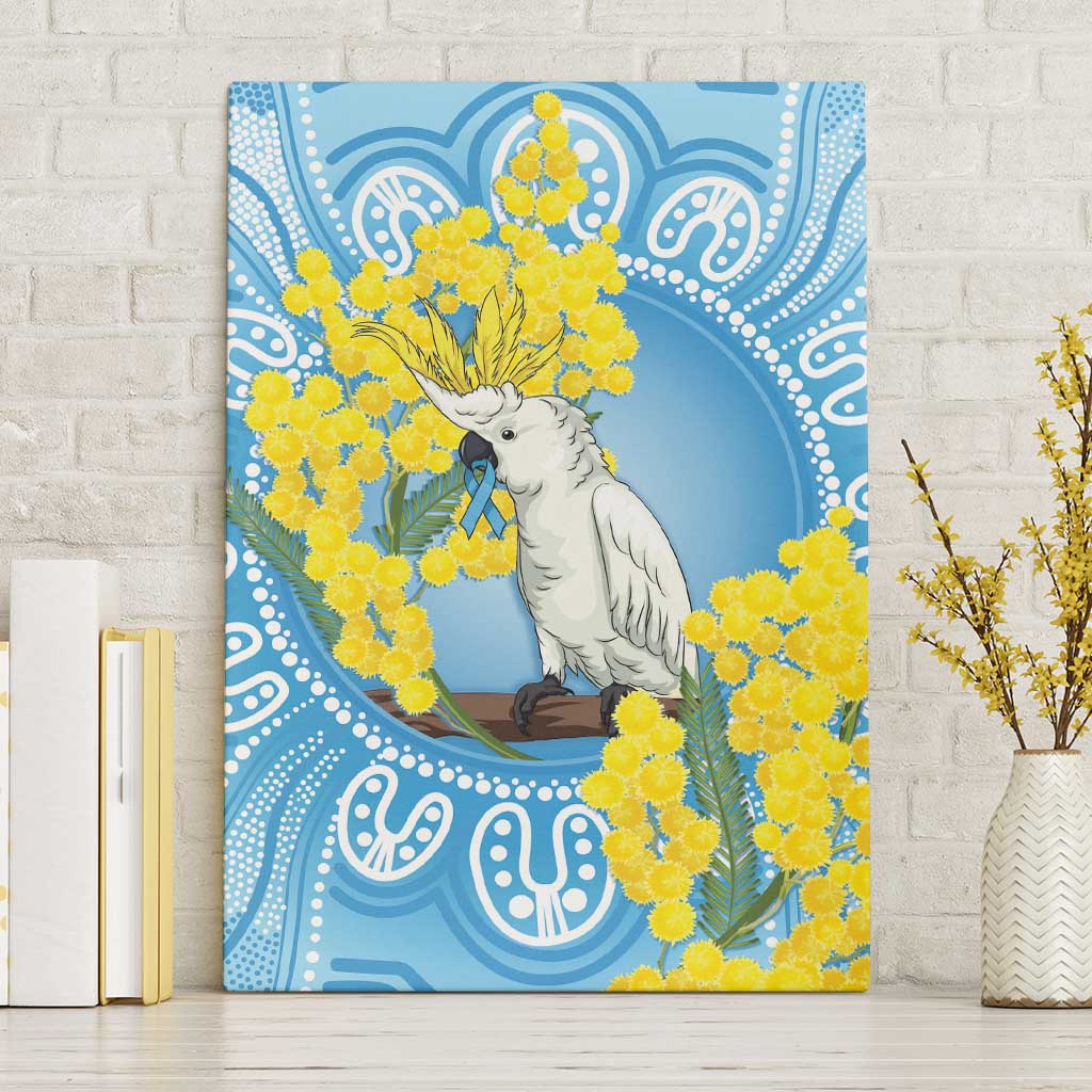 World Diabetes Day Australia Canvas Wall Art Yellow-crested Cockatoo Golden Wattle Aboriginal - Aussie Hoodie