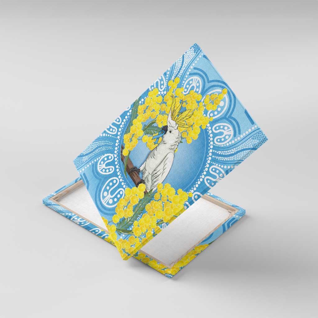 World Diabetes Day Australia Canvas Wall Art Yellow-crested Cockatoo Golden Wattle Aboriginal - Aussie Hoodie