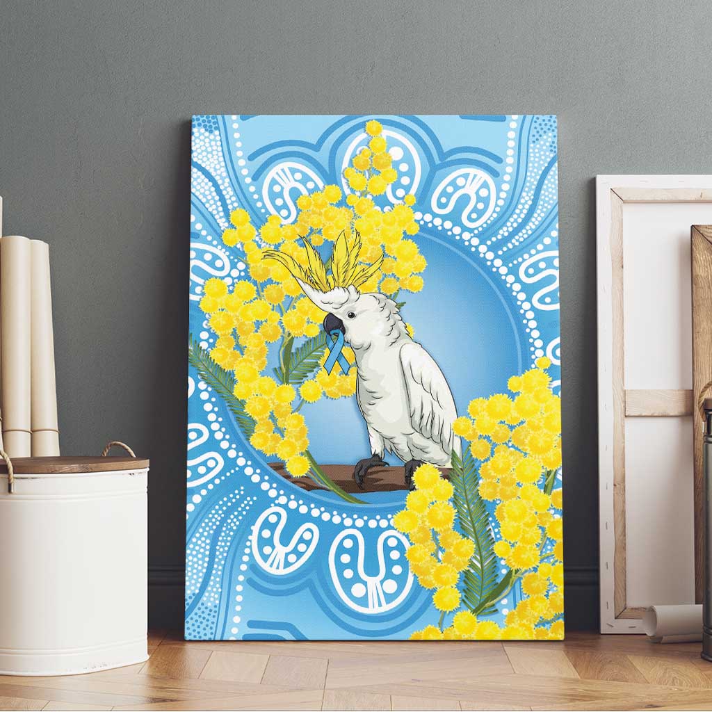 World Diabetes Day Australia Canvas Wall Art Yellow-crested Cockatoo Golden Wattle Aboriginal - Aussie Hoodie