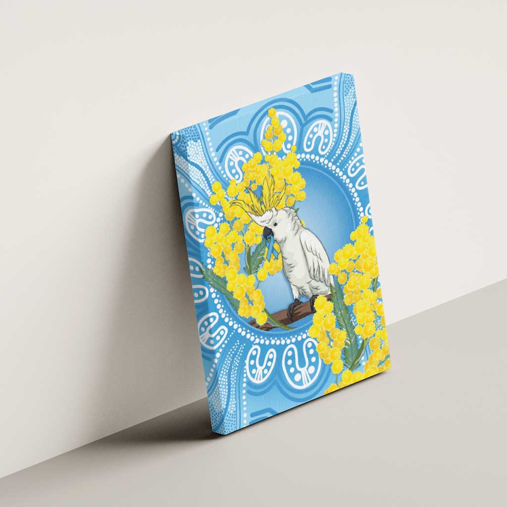 World Diabetes Day Australia Canvas Wall Art Yellow-crested Cockatoo Golden Wattle Aboriginal - Aussie Hoodie