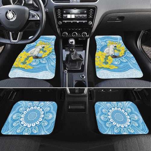 World Diabetes Day Australia Car Mats Yellow-crested Cockatoo Golden Wattle Aboriginal - Aussie Hoodie