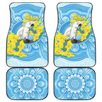 World Diabetes Day Australia Car Mats Yellow-crested Cockatoo Golden Wattle Aboriginal - Aussie Hoodie