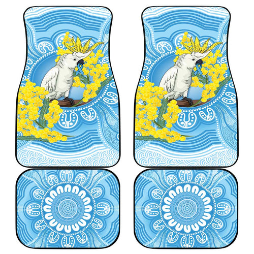 World Diabetes Day Australia Car Mats Yellow-crested Cockatoo Golden Wattle Aboriginal - Aussie Hoodie