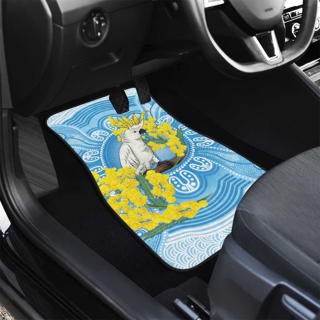 World Diabetes Day Australia Car Mats Yellow-crested Cockatoo Golden Wattle Aboriginal - Aussie Hoodie