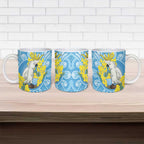 World Diabetes Day Australia Ceramic Mug Yellow-crested Cockatoo Golden Wattle Aboriginal - Aussie Hoodie