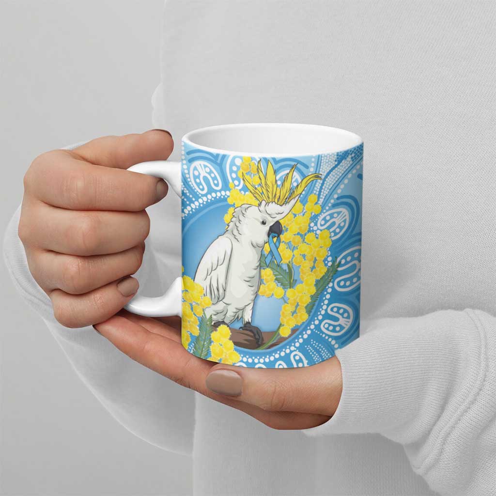 World Diabetes Day Australia Ceramic Mug Yellow-crested Cockatoo Golden Wattle Aboriginal - Aussie Hoodie