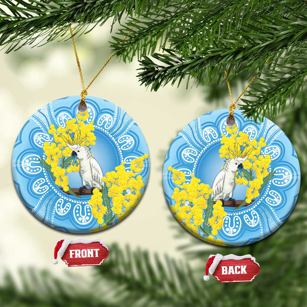World Diabetes Day Australia Ceramic Ornament Yellow-crested Cockatoo Golden Wattle Aboriginal - Aussie Hoodie