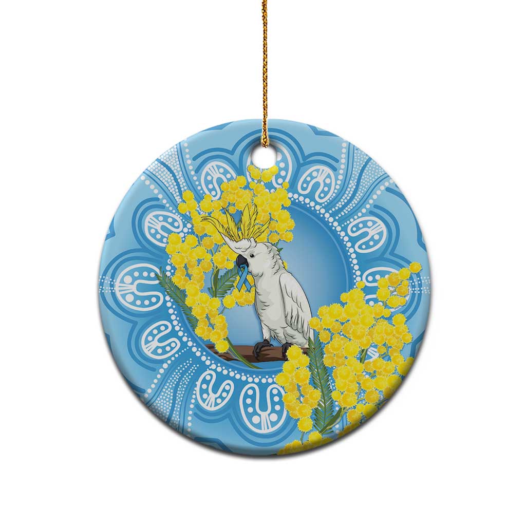 World Diabetes Day Australia Ceramic Ornament Yellow-crested Cockatoo Golden Wattle Aboriginal - Aussie Hoodie