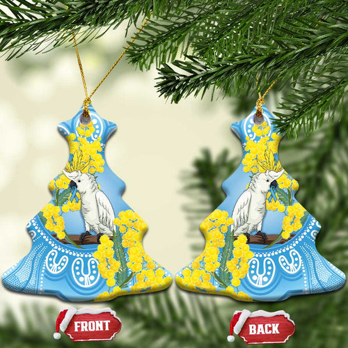 World Diabetes Day Australia Ceramic Ornament Yellow-crested Cockatoo Golden Wattle Aboriginal - Aussie Hoodie